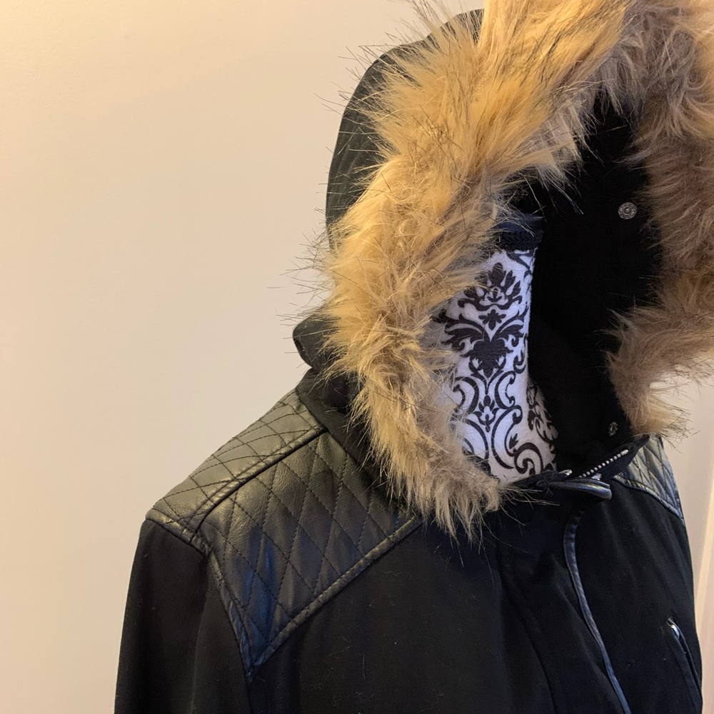 Torrid Leather/fur coat - Picture 3 of 6